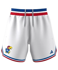 Adidas Men's White Kansas Jayhawks Swingman Replica Basketball Shorts