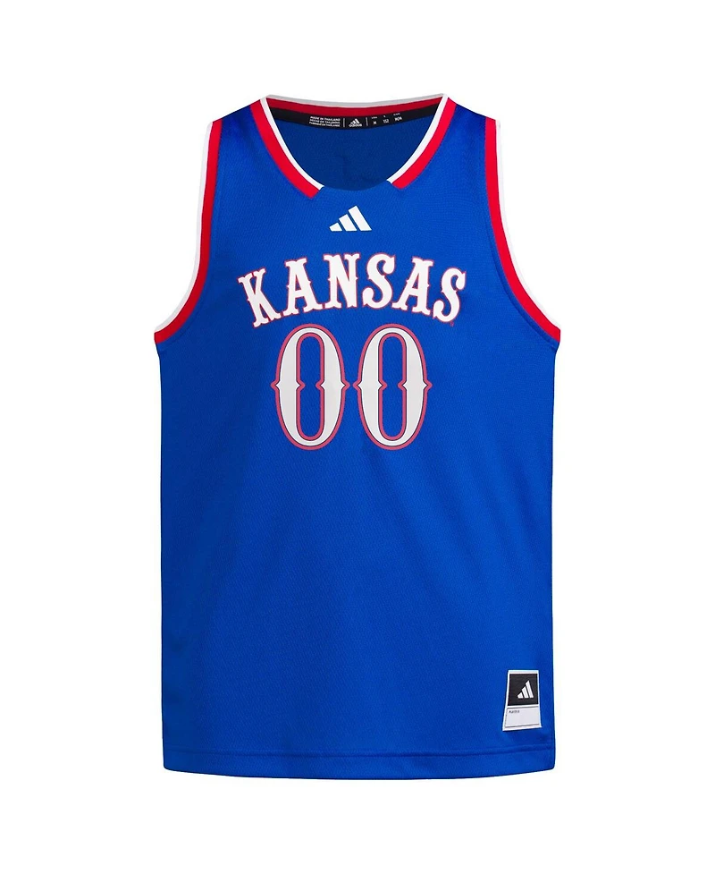 Adidas Big Boys and Girls 00 Royal Kansas Jayhawks Swingman Jersey