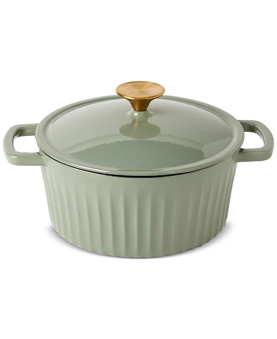 Smith and Clark Sage Green 3-Quart Enameled Cast Iron Dutch Oven