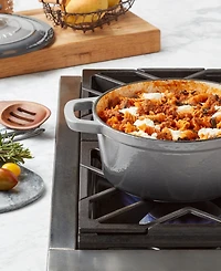 Smith and Clark Blue Gradient 5-Quart Enameled Cast Iron Dutch Oven