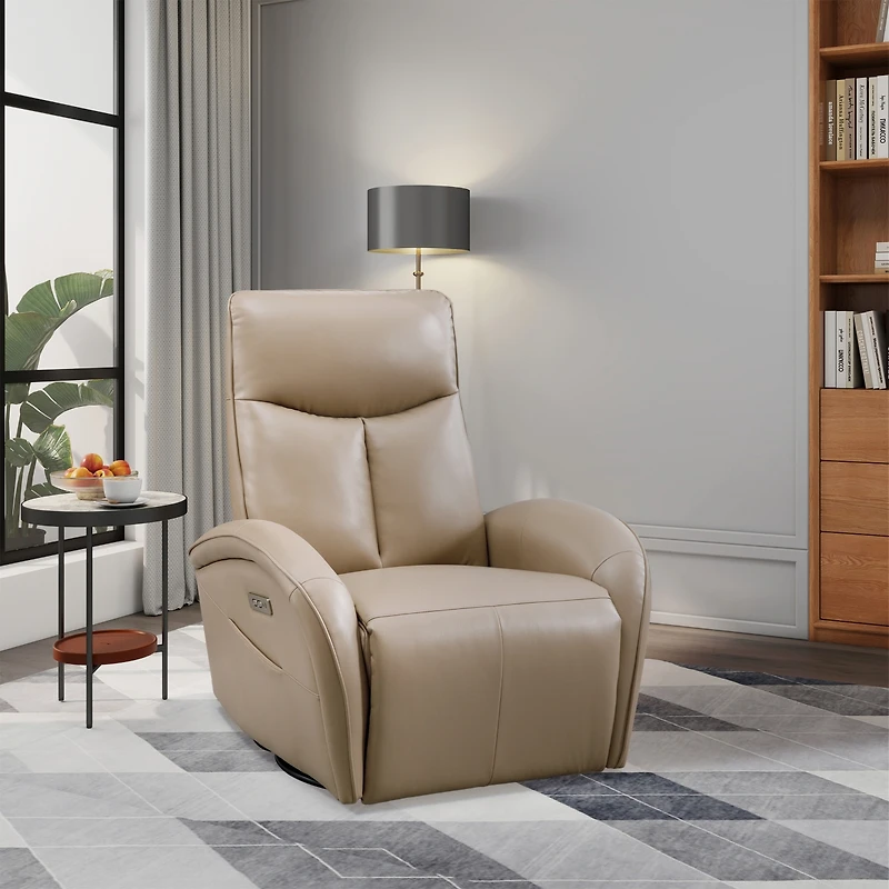 Power Recliner Chair with Lumbar Support Max Swivel Degree 270° Heavy Duty Motion Mechanism with Usb and Type-c Ports