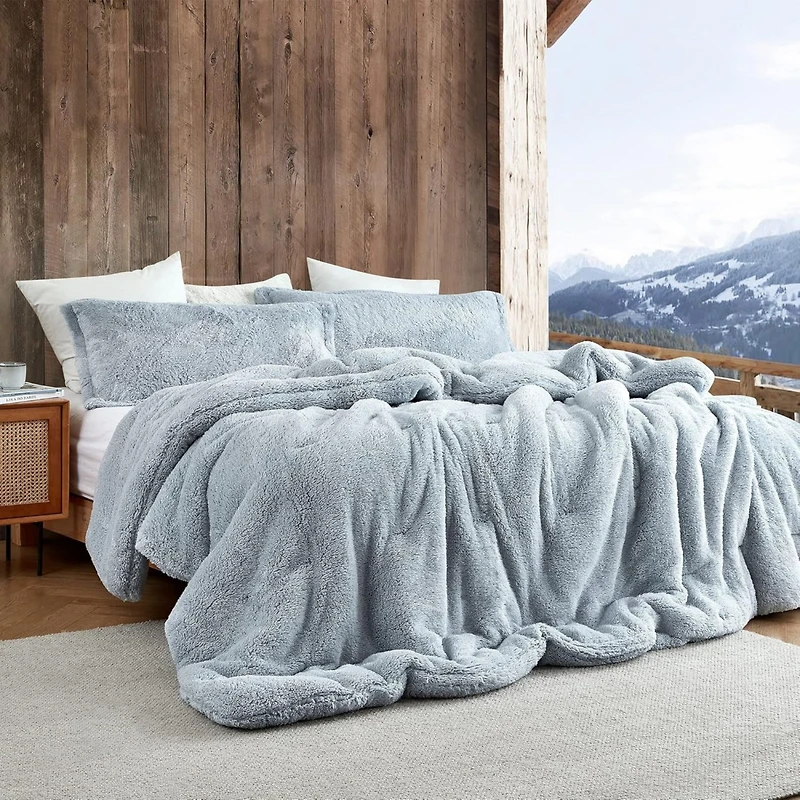 Coma Inducer Oversized Comforter - The Original Plush - Frosted Arctic Ice , Queen