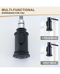 Casainc Single-Handle Spring Pull-Down Kitchen Faucet Single Hole Faucet 1.8 Gpm