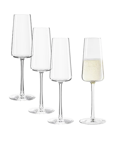Stolzle Lausitz Power Champagne Flutes, Set of 4
