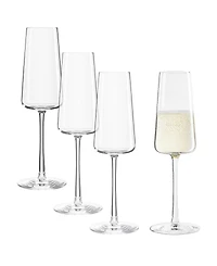 Stolzle Lausitz Power Champagne Flutes, Set of 4