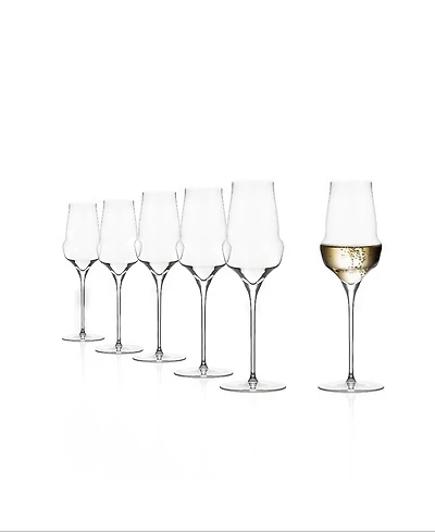Stolzle Lausitz Cocoon Champagne Flutes, Set of 6