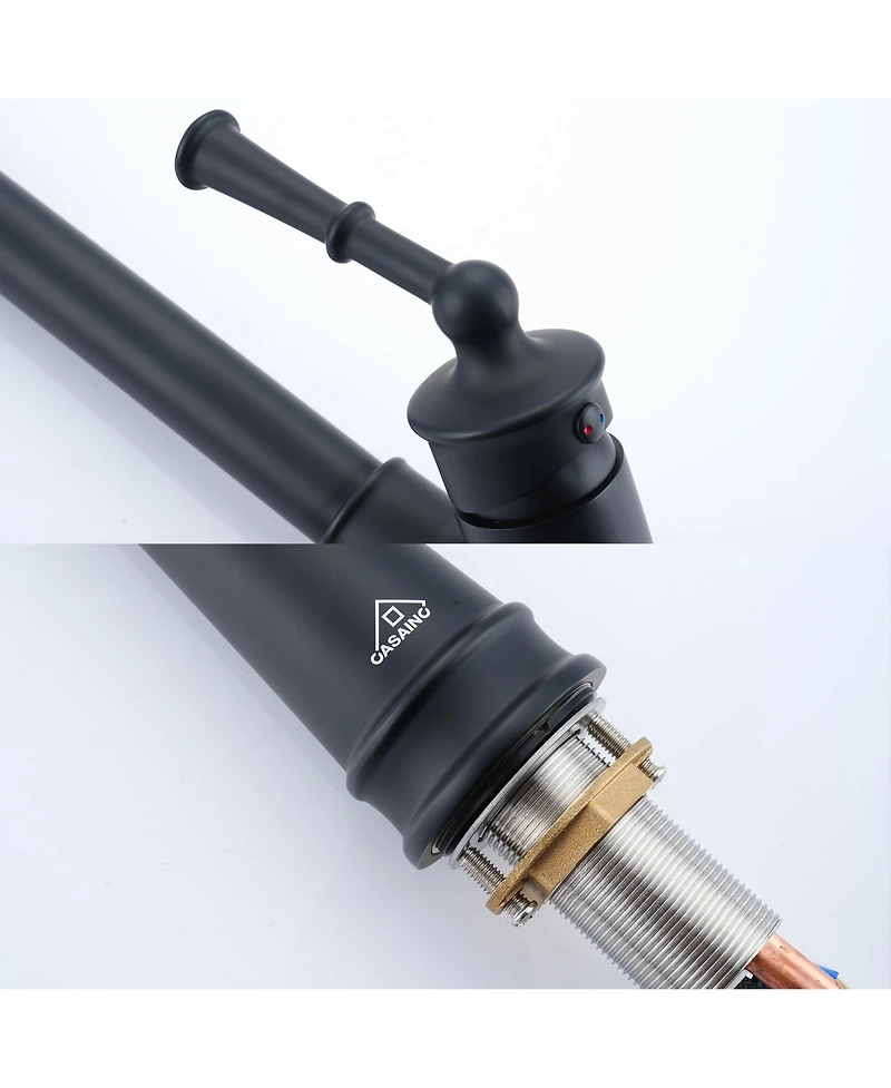 Casainc Single-Handle Pull-Down Kitchen Faucet Single Hole Faucet 1.8 Gpm