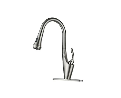 Casainc 1.8 Gpm Pull Down Kitchen Faucet with Deck Plate