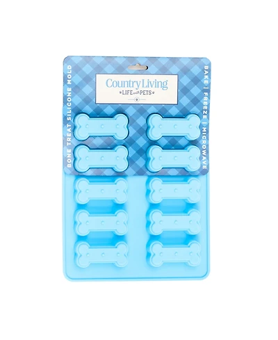 Country Living Bone-Shaped Silicone Baking Tray (10-Cavity Mold) – for Dog Treats