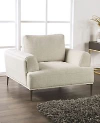 Furniture of America 44" Orlandi Chenille Arm Chair with Extendable Backrest