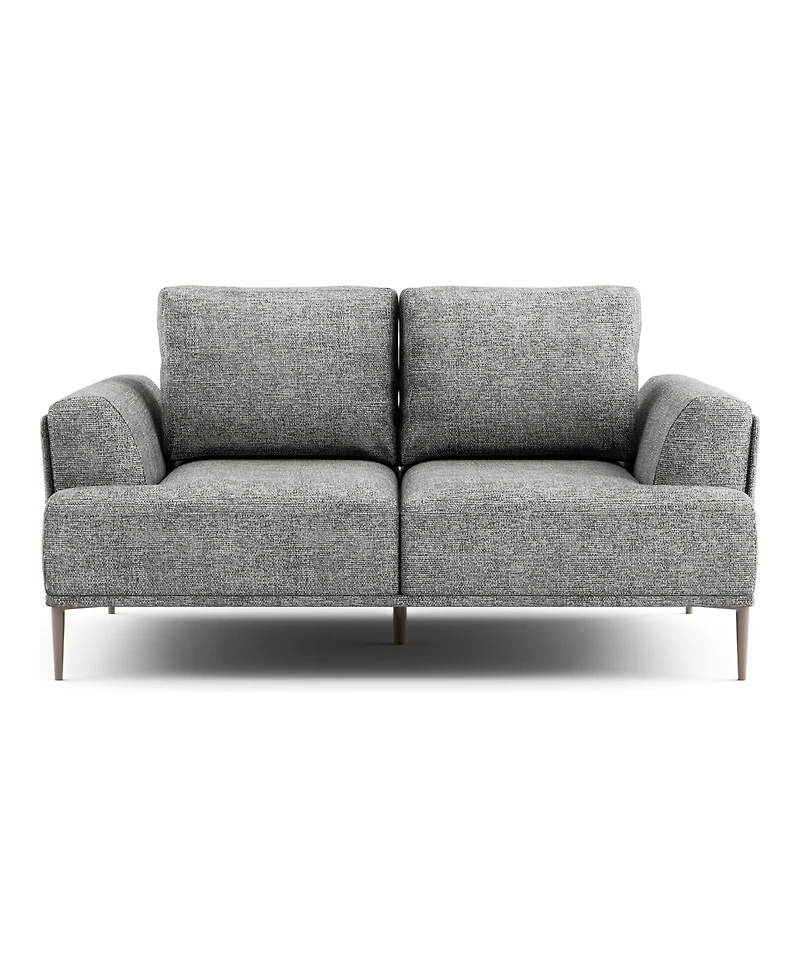 Furniture of America 65" Orlandi Chenille 2-Seater Flared Arm Loveseat