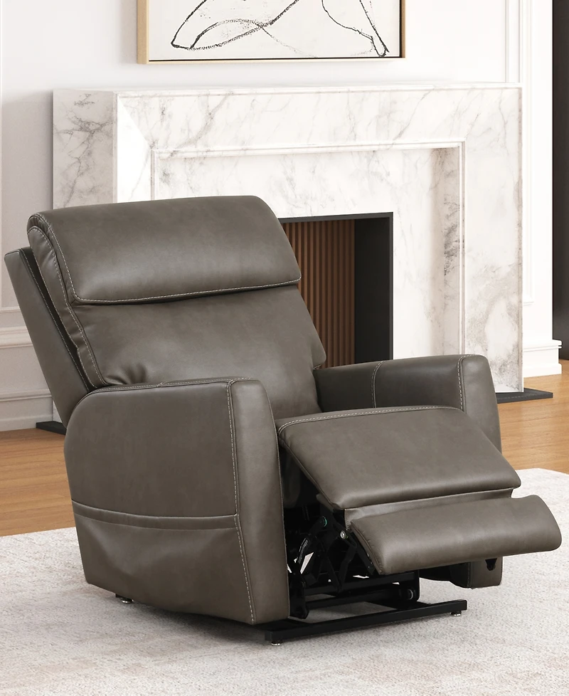Furniture of America 34" Hilltop Artificial Leather Power Recliner Lift Chair