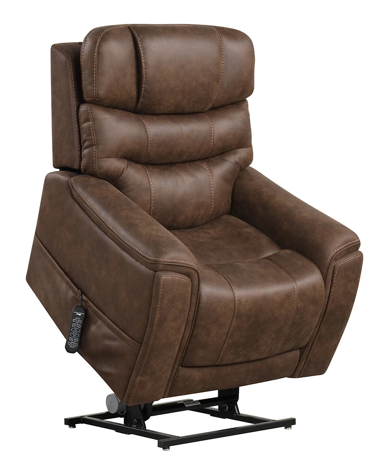 Furniture of America 39" Leafstorm Artificial Leather Power Recliner Lift Chair