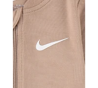 Nike Baby Essentials Viscose Long-Sleeve Footed Coveralls, 2 Pack