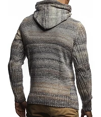 Leif Nelson Men s Knitted Pullover | Long-sleeved slim fit hoodie Basic winter hoodie-sweater for