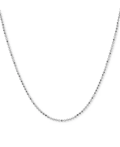 Giani Bernini Faceted Bead Link Chain Necklace, 16" + 2" extender, Exclusively at Macy's