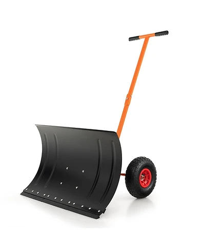 Sugift 29 Inches Snow Pusher for Driveway
