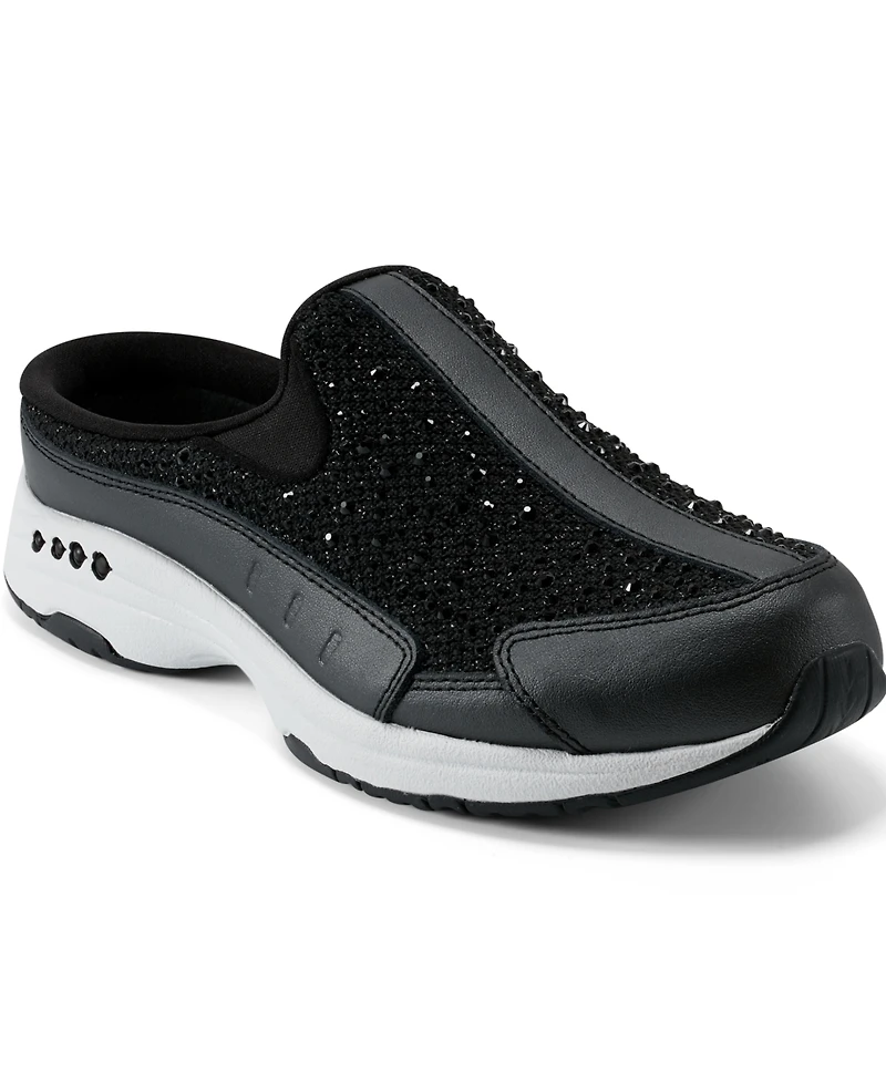 Easy Spirit Women's Traveltime Sparkle Slip-On Mule Walking Sneakers