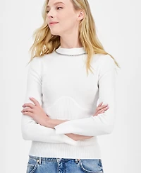 Hugo Women's Chain-Neck Long-Sleeve Top