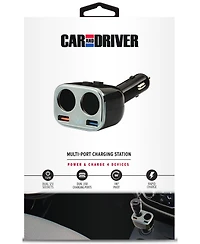 4-Port Car Charging Station with Usb and 12V Ports