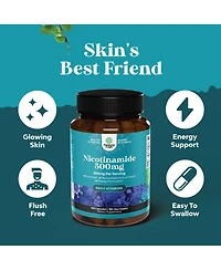 Nature's Craft Nicotinamide Capsules, Mitochondrial Energy and Potent Skin Supplement, Nature's Craft, 180ct
