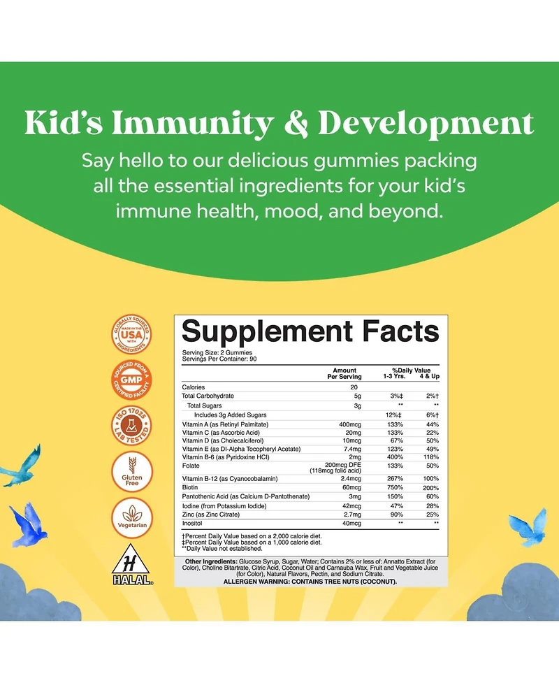Nature's Craft Kids Multivtamins Gummies, Assorted Fruit Flavors, Nature's Craft, 180ct