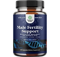 Nature's Craft Men's Fertility Capsules, CoQ10 Maca Root Methyl Folate & D-Aspartic Acid for Enhanced Count Motility & Fertility Support, Nature's Cra