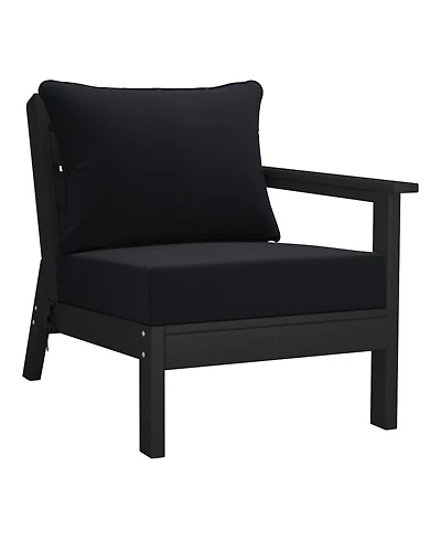 WestinTrends Outdoor Patio Hdpe Right Arm Facing Sectional Corner Club Chair with Cushions