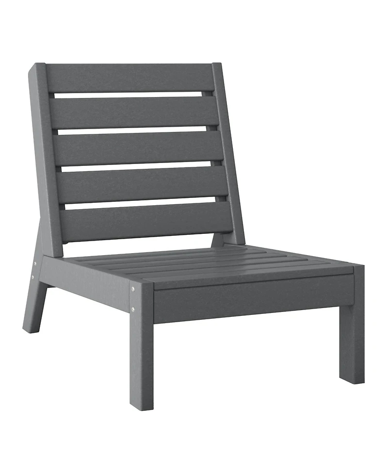 WestinTrends Outdoor Patio 3-Piece Hdpe Deep Seating Sectional Sofa