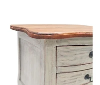 vidaXL Bedside Cabinet Solid Mahogany Wood 18.9"x13.8"x25.2"