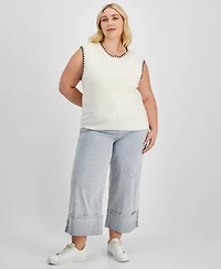 And Now This Trendy Plus Whip-Stitch Sweater Vest, Exclusively at Macy's