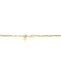 Effy Malachite Heart Dangle Paperclip Link 16" Collar Necklace in 14k Gold