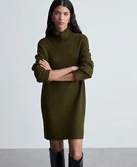 Mango Women's Short Turtleneck Knitted Dress