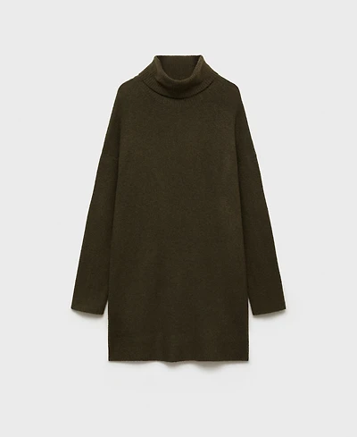 Mango Women's Short Turtleneck Knitted Dress