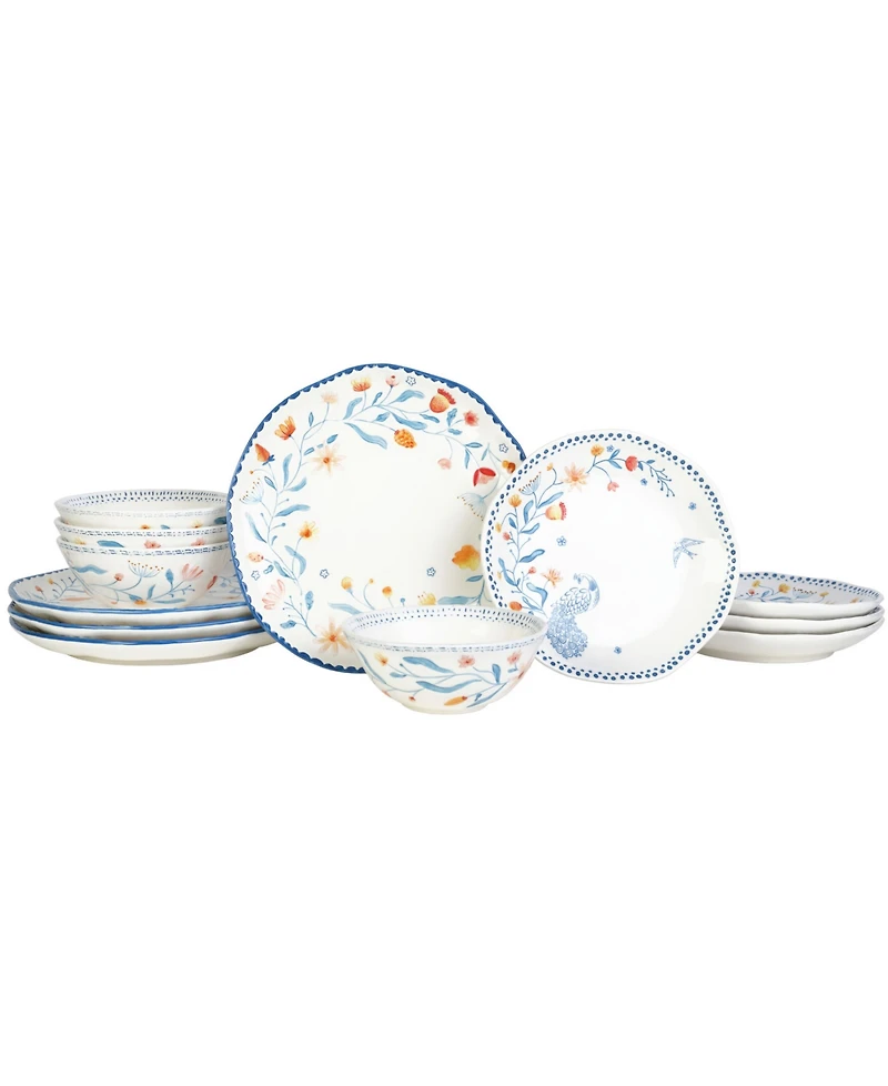 Fitz and Floyd Gracie 12 Pc. Dinnerware Set, Service for 4