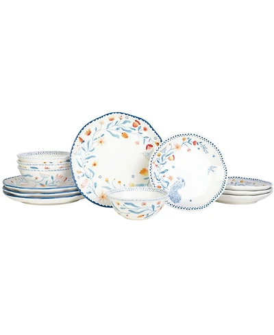 Fitz and Floyd Gracie 12 Pc. Dinnerware Set, Service for 4