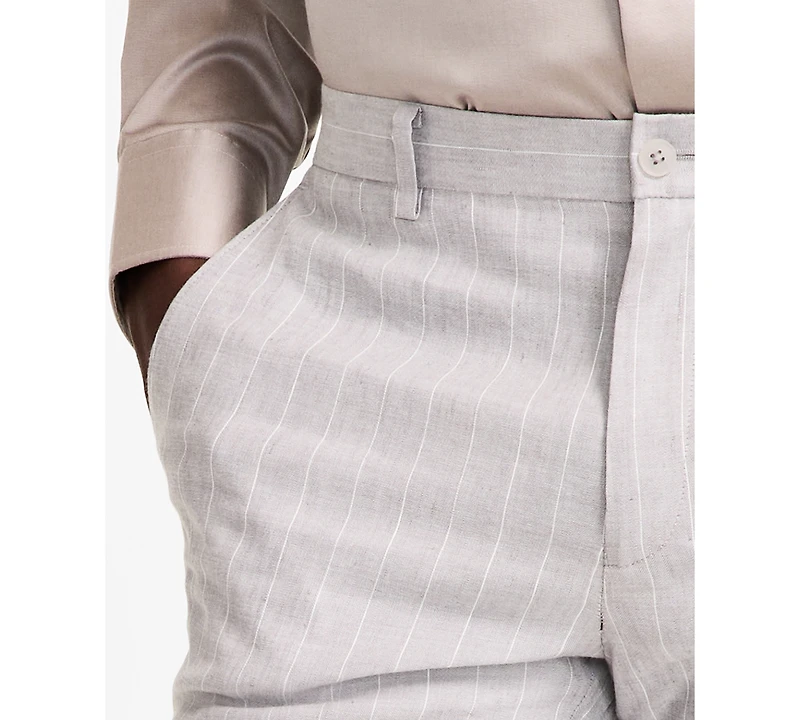 Calvin Klein Men's Slim Fit Linen Suit Pant