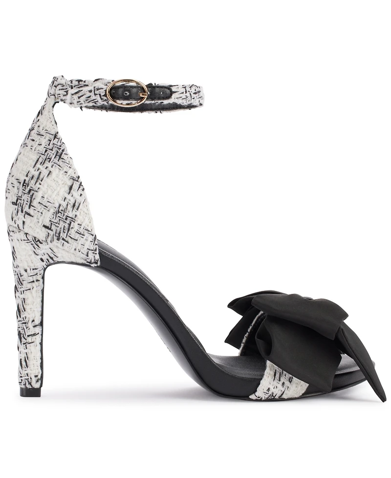 Karl Lagerfeld Paris Women's Kenz Bow Ankle Strap Dress Sandals