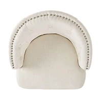 Set of 2 Swivel Bar Stools with Nailhead Trim, 32'' Seat Height for Kitchen Island or Home Bar -The Pop Home