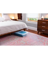 Rubbermaid 70 Qt Under Bed Wheeled Storage Boxes with Dual Hinged Lids (2 Pack)