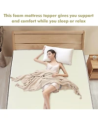 Gouun 3-Inch Bed Mattress Topper Air Cotton for All Night's Comfy Soft Mattress Pad-King Size