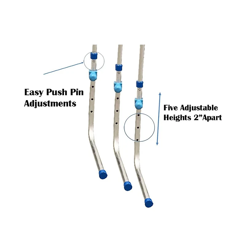 Amber Track and Field Self Return Aluminum Hurdle Midi Adjustable from 23" to 34" (Set of 3)