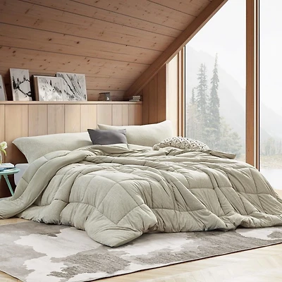 Sweater Weather Yoga - Coma Inducer Oversized Comforter - Snowy Moss-Gray, King