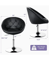 Gouun 1 Piece Adjustable Modern Swivel Round Tufted