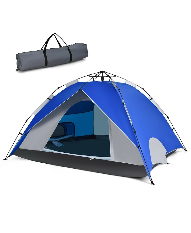 Gouun 2-in-1 4 Person Instant Pop-up Waterproof Camping Tent