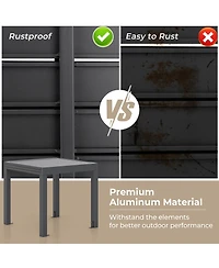 Gouun Expandable Patio Dining Table for 4-6 People