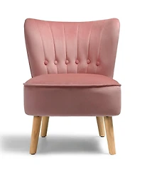 Gouun Armless Accent Chair Tufted Velvet Leisure Chair