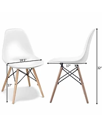 Gouun Set of 2 Mid-Century Modern Dsw Dining Side Chair