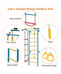 Gouun In 1 Kids Indoor Gym Playground Swedish Wall Ladder