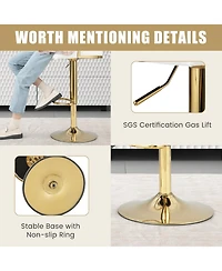 Gouun Swivel Barstool with Woven Back Set of 2 for Kitchen Island Cafe